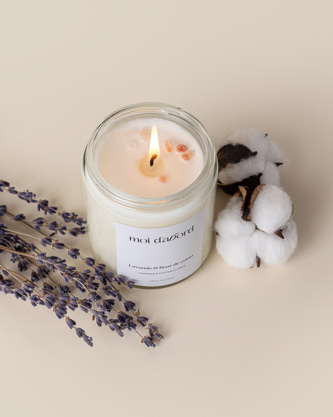 Bougie de soja Lavande & fleur de coton
