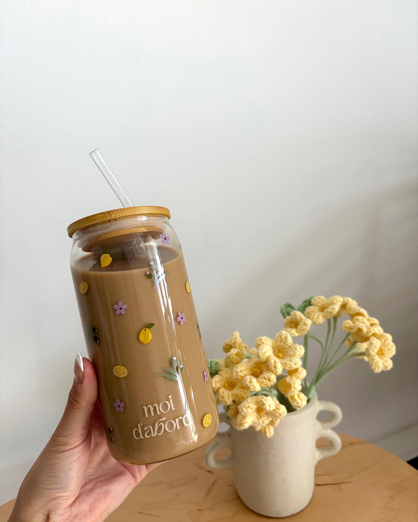 Tumbler - Citron et fleurs