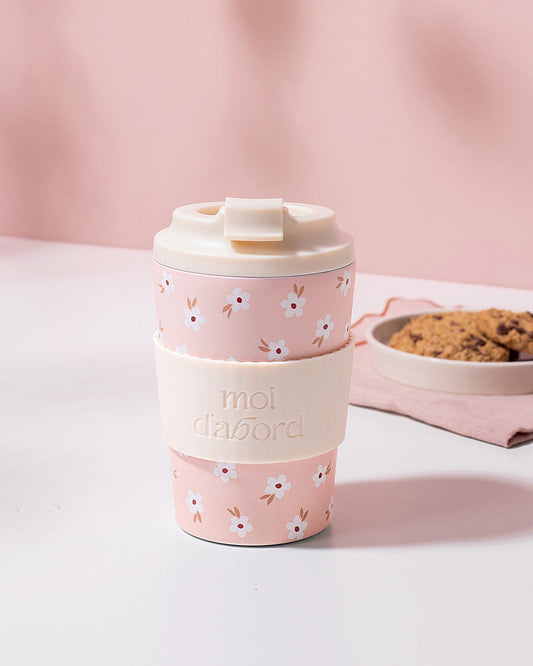 Tasse de voyage isotherme Champ rosé