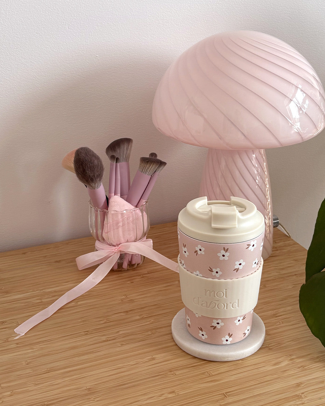 Tasse de voyage isotherme Champ rosé