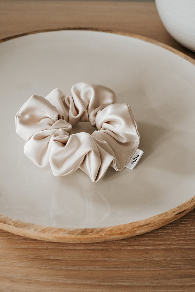 CHOUCHOU EN SATIN - CHAMPAGNE