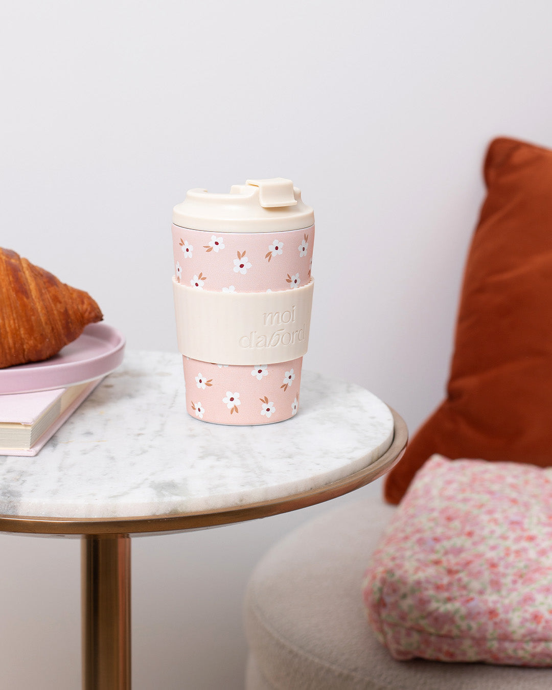 Tasse de voyage isotherme Champ rosé