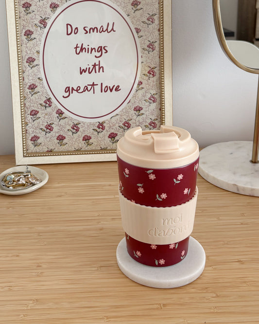 Tasse de voyage isotherme Fleurs réconfortantes