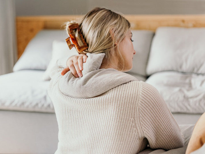 Coussin chauffant pour épaule | coton géo-floral