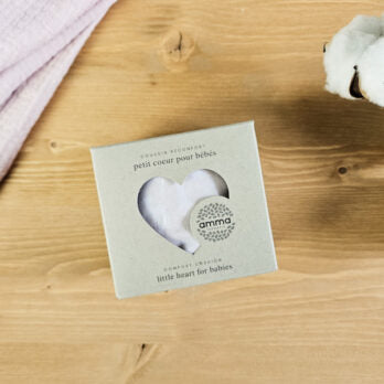 Coussin réconfort Cœur pour bébé en coton (Forêt enchantée)