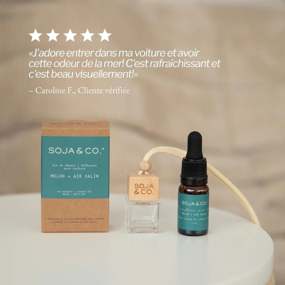 SOJA&co. DIFFUSEUR POUR VOITURE | MELON + AIR SALIN