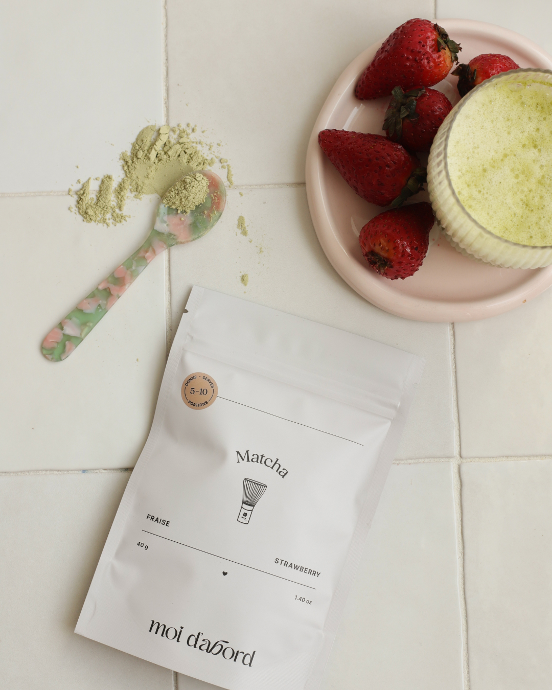 Thé matcha - Fraise