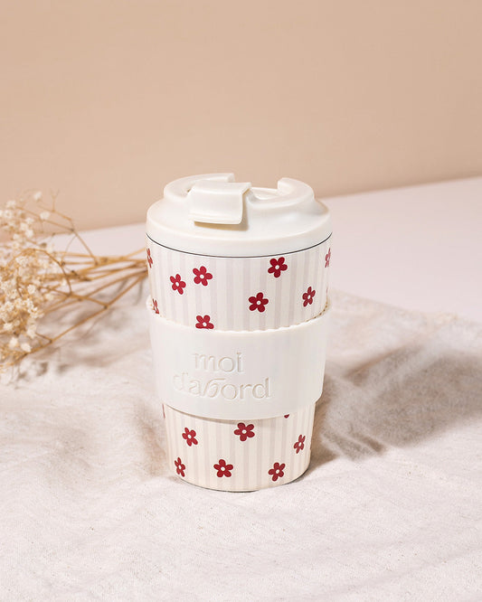Tasse de voyage isotherme Rayures florales