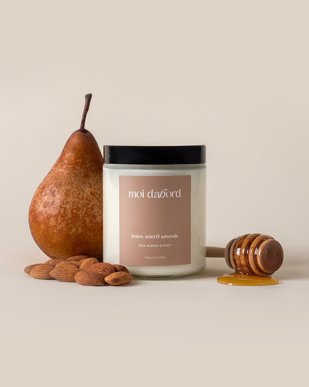 Bougie de soja Poire, miel & amande