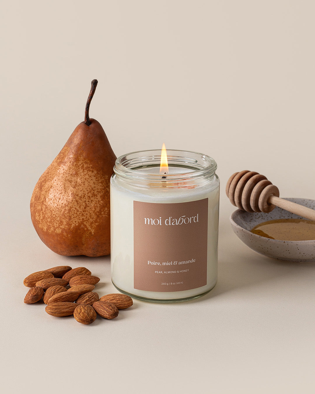 Bougie de soja Poire, miel & amande