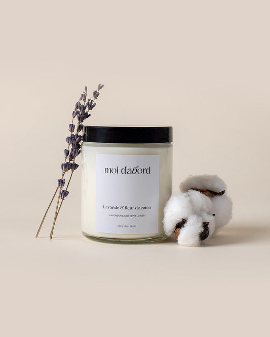 Bougie de soja Lavande & fleur de coton
