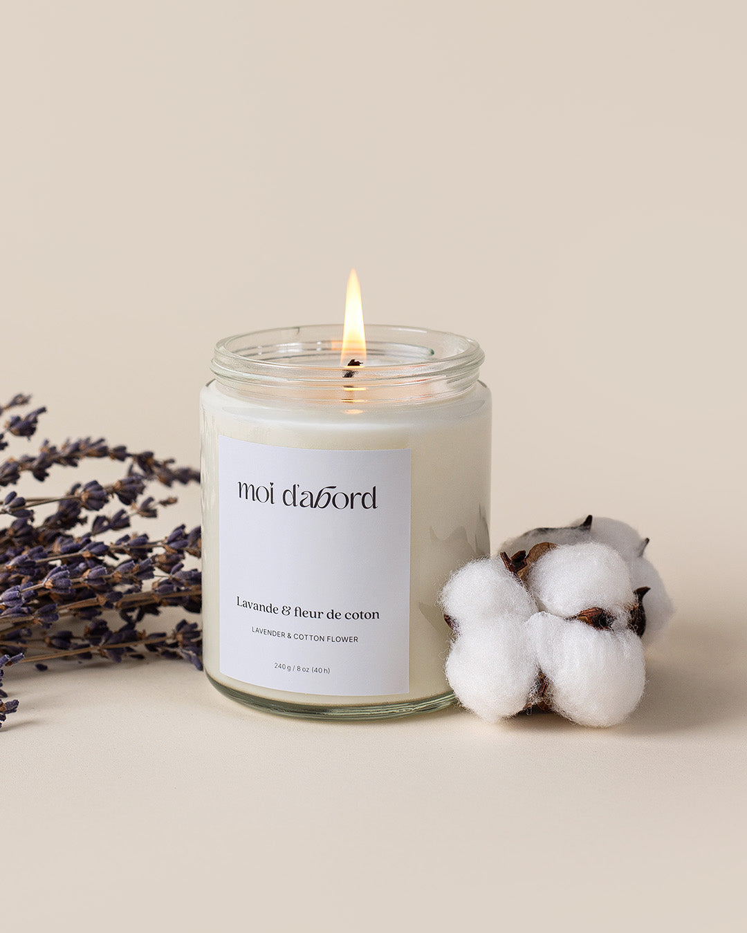 Bougie de soja Lavande & fleur de coton