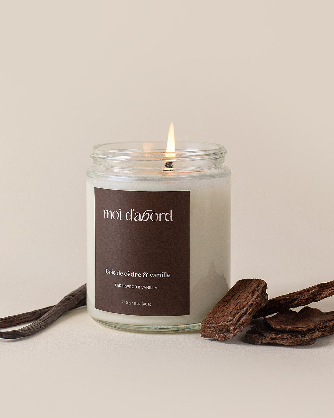 Bougie de soja Bois de cèdre & vanille